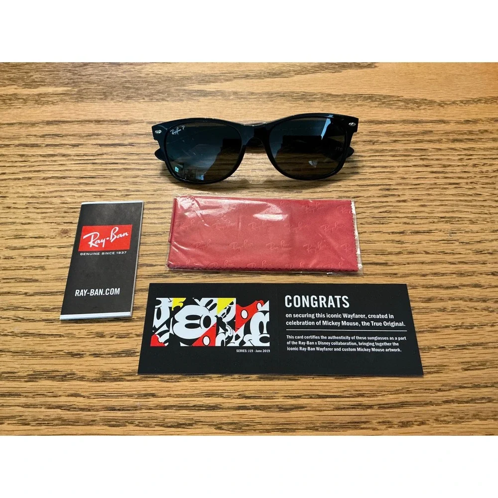 Ray-Ban x Disney New Wayfarer Mickey Mouse Sunglasses Black RB2132 Polarized